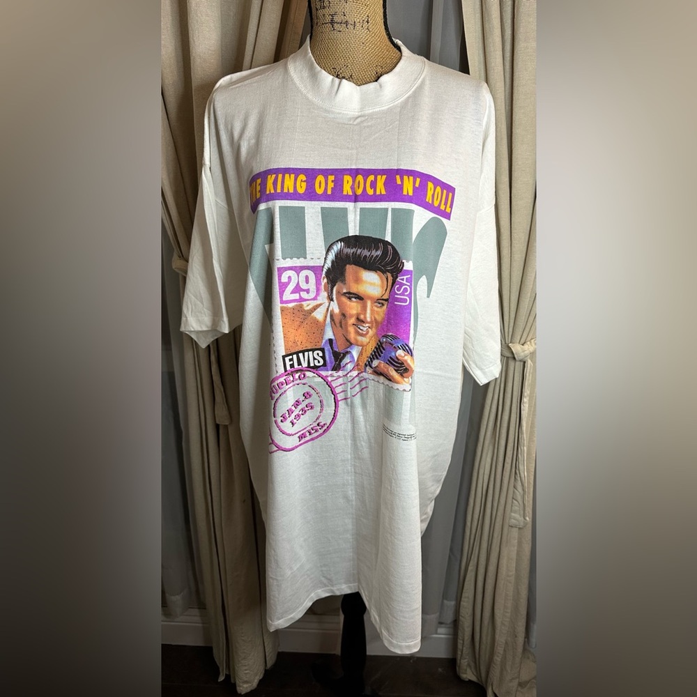 90s Elvis Presley Postage Stamp T Shirt